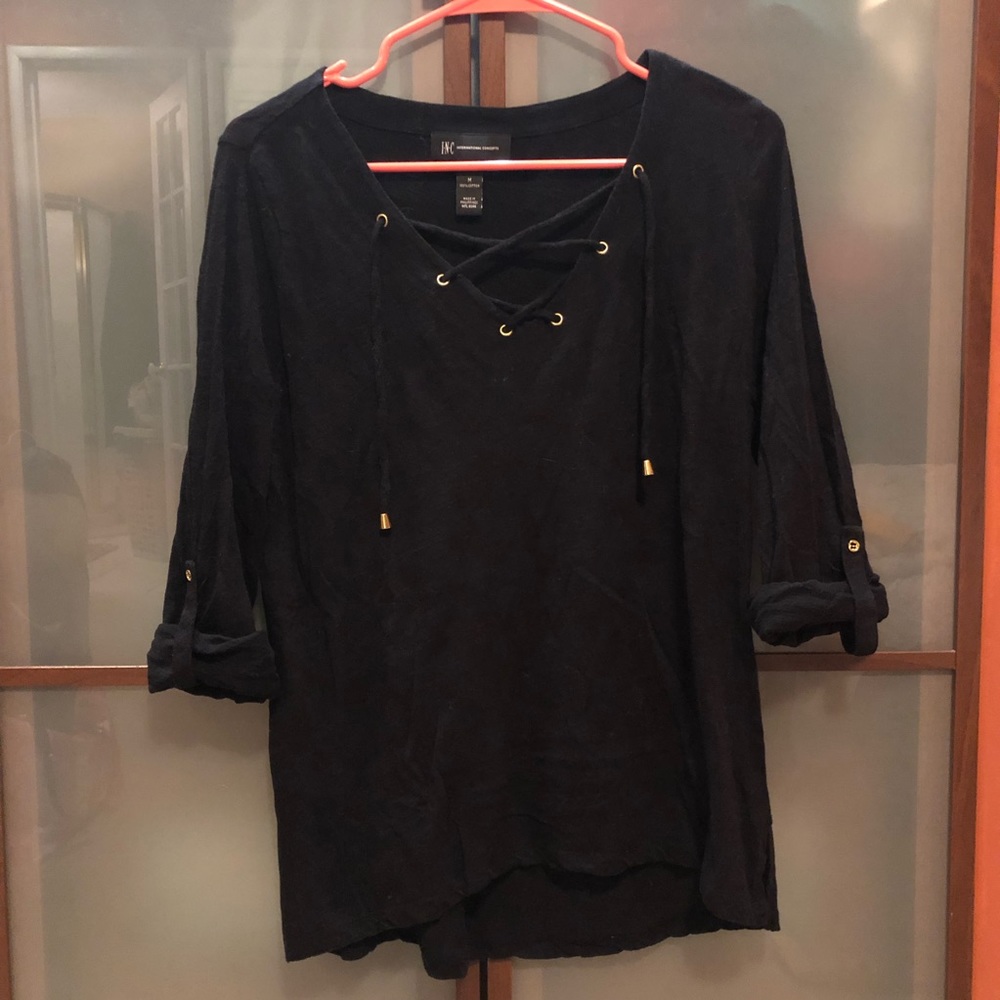 INC Tie front top